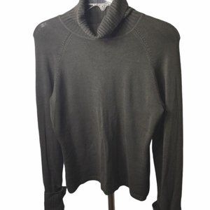 INC Long Sleeve Rayon Blend Turtleneck